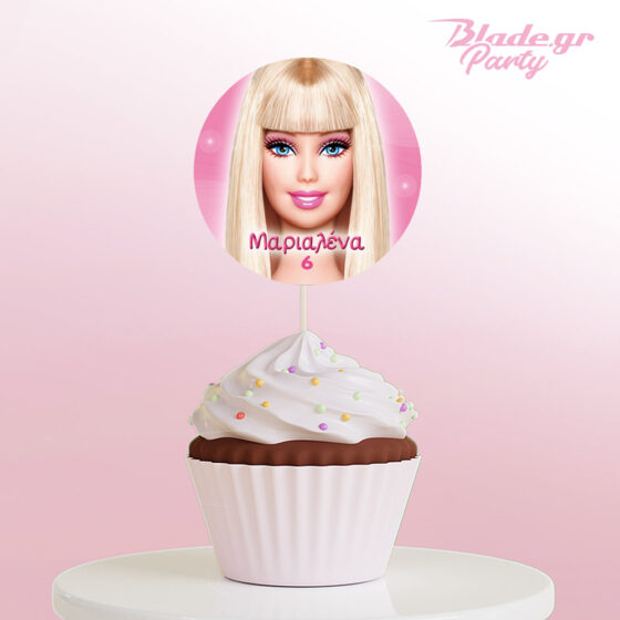 Barbie topper για cupcakes και σαντουιτσάκια για το μπουφέ του παρτυ